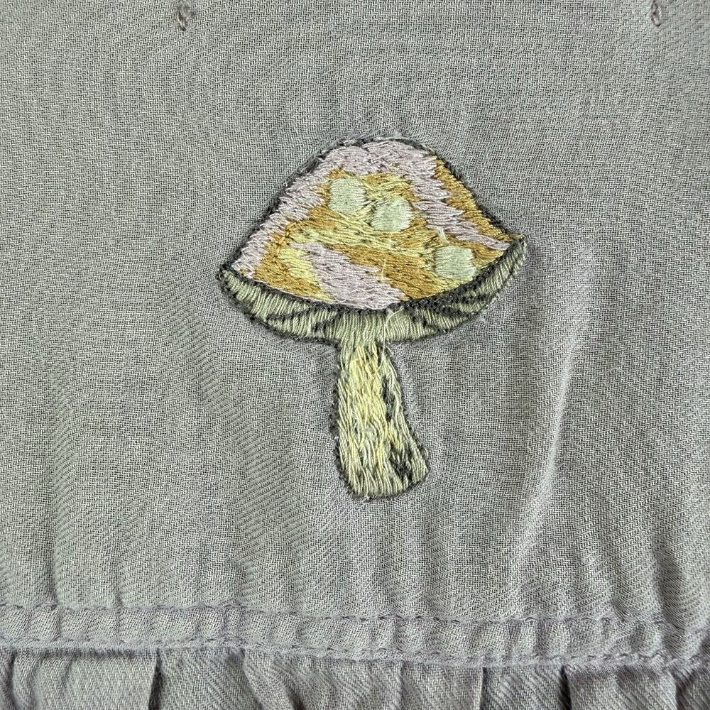 April Cornell Burnished Lilac Mushroom Artist Smock Tunic Small Embroidered - Picture 12 of 15